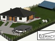 Projekty elewacji na modelach 3D/ Wizualizacje fasad i ogrodów